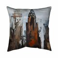 Fondo 26 x 26 in. Grey Day in the City-Double Sided Print Indoor Pillow FO2798454